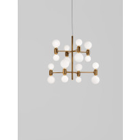 Suspension ABALLS CHANDELIER 8 DORÉE de Parachilna