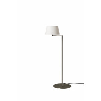 Lampadaire AMERICANA Métal Nickel / Lin Blanc