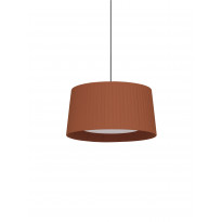 Suspension GT5 Ruban Tuile / Câble Blanc - Canopée Métal Blanc / 2 sources de lumière