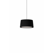 Suspension GT6 Ruban Noir / Câble Noir - Canopée Métal Noir / 1 source de lumière