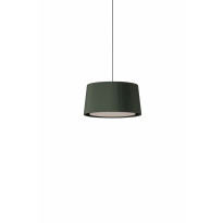 Suspension GT6 Ruban Vert / Câble Noir - Canopée Métal Nickel / 1 source de lumière