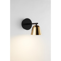 Applique LIGHTO A NOIR MAT - COUPE EN BRILLANT DORÉ de Parachilna