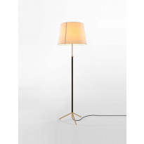 Lampadaire PIE DE SALÓN Métal Laiton / Parchemin Beige