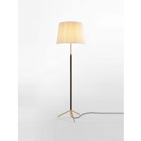 Lampadaire PIE DE SALÓN Métal Laiton / Ruban Naturel