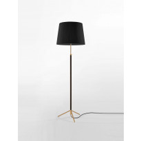 Lampadaire PIE DE SALÓN Métal Laiton / Ruban Noir