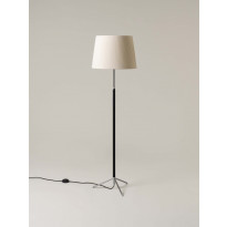 Lampadaire PIE DE SALÓN Métal Chromé / Ruban Naturel