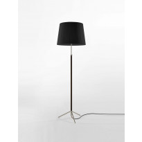 Lampadaire PIE DE SALÓN Métal Chromé / Ruban Noir