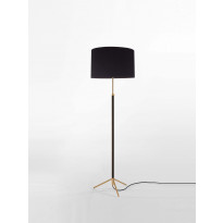 Lampadaire PIE DE SALÓN Métal Laiton / Ruban Noir