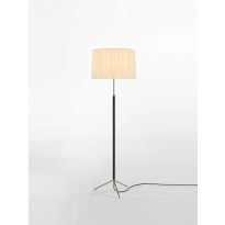 Lampadaire PIE DE SALÓN Métal Chromé / Ruban Naturel