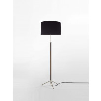Lampadaire PIE DE SALÓN Métal Chromé / Ruban Noir