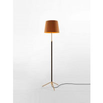 Lampadaire PIE DE SALÓN G3 Métal Laiton / Ruban Moutarde