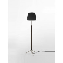 Lampadaire PIE DE SALÓN G3 Métal Chromé / Ruban Noir