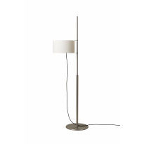 Lampadaire TMD Métal Nickel / Lin Blanc