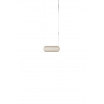 Suspension TEKIÒ HORIZONTAL Métal Blanc Cuir Papier japonais Washi Naturel Canopé rectangulaire