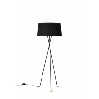 Lampadaire TRÍPODE Métal Noir / Ruban Noir